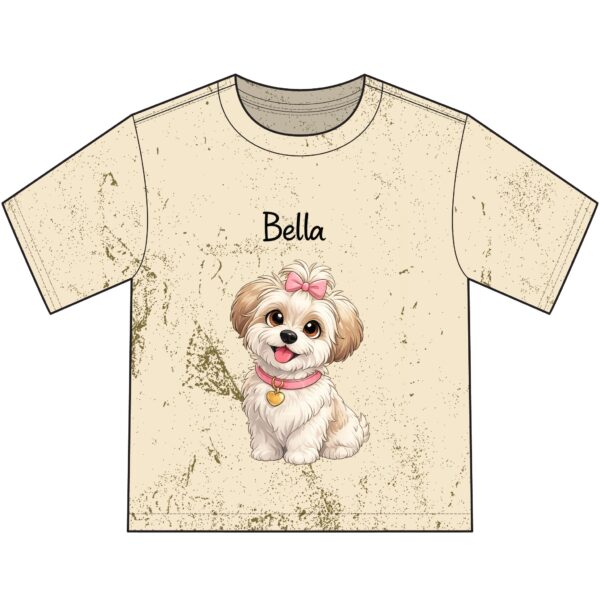 Personalized Kids T‑Shirt — Cute Puppy with Name (Bella)
