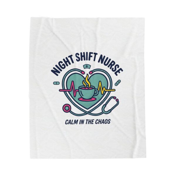 Night Shift Nurse Velveteen Plush Blanket | nurse aesthetic, stethoscope