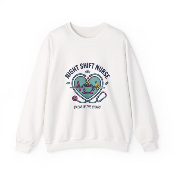 Night Shift Nurse Crewneck Sweatshirt | RN Nurse Sweatshirt, Stethoscope Minimalist